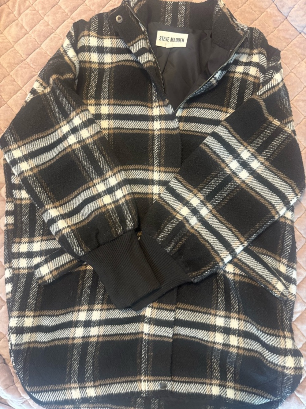 Steve Madden Black Interior Label Jacket